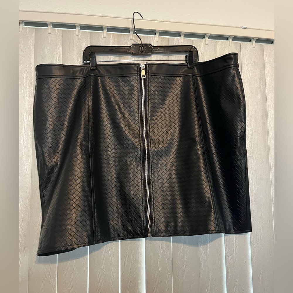 Black faux Leather Skirt